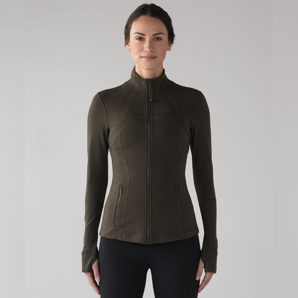Lululemon Define Jacket Dark Olive Luon Size 8 Like New!